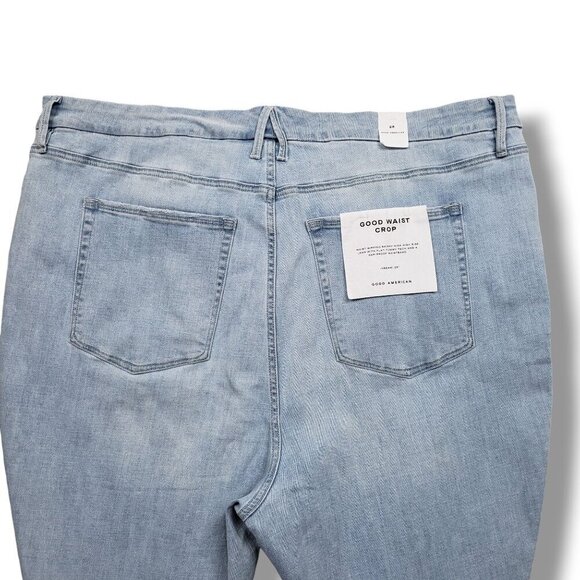 Good American Crop Skinny Jeans Women Plus 28 Good Waist Distressed High Rise - Picture 5 of 10